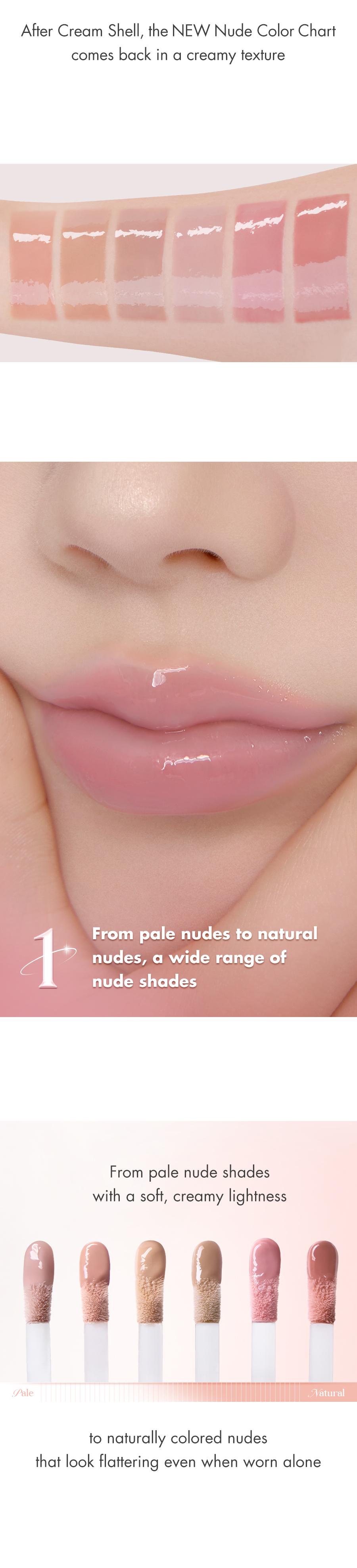rom&nd Cream Nude Lip Duo (Color Gloss 4.0g & Lip Pencil 0.5g), Effortlessly Define & Enhance Your Lips, Naturally Fuller Look, Creamy Texture for Soft Nude Lip Expression