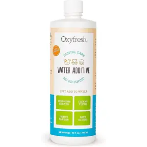 Premium Pet Dental Care Water Additive - Freshen Breath & Boost Oral Health in Dogs & Cats, Vet Recommended, 16 Oz