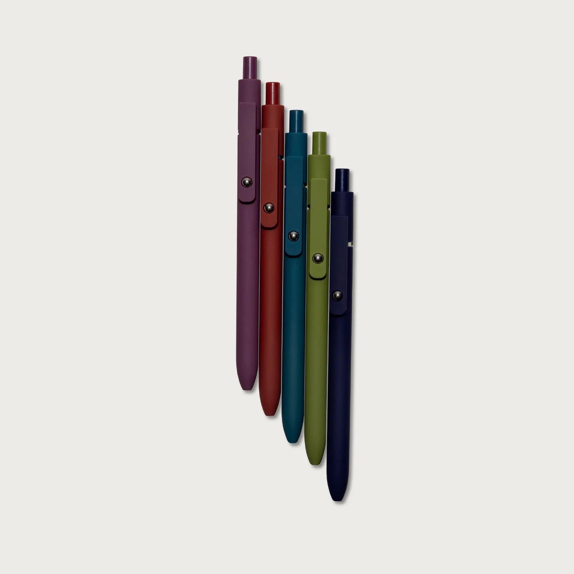 Alabaster Colored Pens Set - Fine Point, Assorted Colors with Black Ink, Pack of 5, Office Stationery, Back to School Haul Item to Elevate Your Writing Experience, Ideal for Bible Journaling
