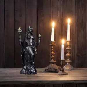 Hecate Niketipolos Statue, Tribute to Greek Goddess of Magic and Night, Mythical Sculpture, Decorative Art Piece, Moon Symbolism, Resin Figurine Statue