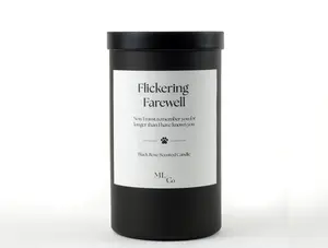 Black Rose Scented Candle - 16oz Coconut Soy Blend Wax - Decor