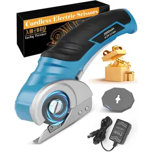 Cardboard Cutter Cordless Electric Scissors - Fathers Day Dad Gifts from Daughter Son, Electric Box Cutter for Cardboard Recycling, Rotary Blade Heavy Duty Carpet Cutting Tools Easter Basket Stuffers