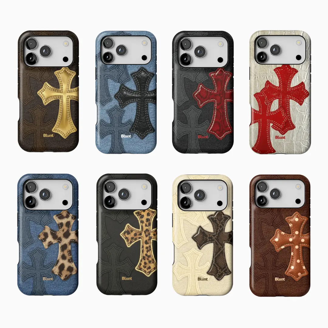 BLUNT Brand Phone Cases - Gothic Cross Collection for iPhone 18 17 16 15 14 13 12 11 Series, Gothic Cross Phone Case, Trendy Phone Case, Shockproof Protection, Gift for Her