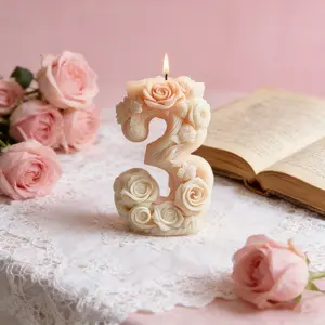 Flower Digital Silicone Mould  3D Silicone Mold for Scented Candles & Plaster Sculptures