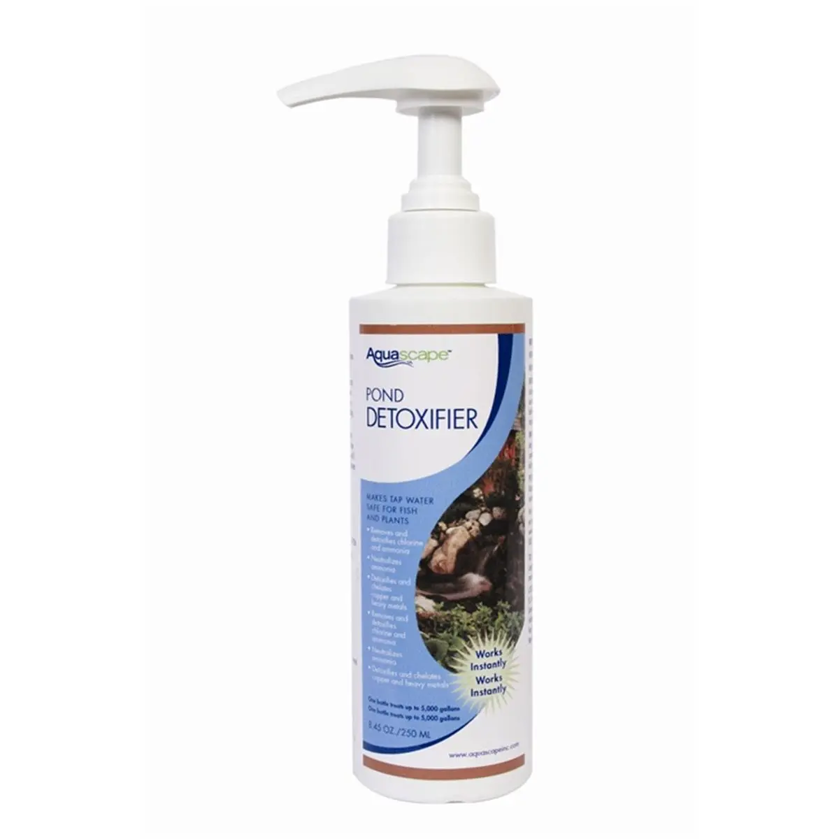 212 MAIN Pond Detoxifier, 250ml-8.5oz Fish Safe Water Treatment for Garden Ponds, Effective Aquatic Environment Detoxification Solution
