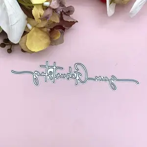 English Words Metal Cutting Dies for Card Making Embossing Paper Die Cuts Sets Album Scrapbooking Templates Stencils Storage Pockets