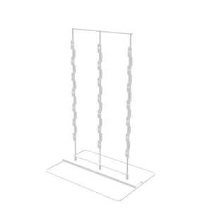 FixtureDisplays® Compatible With Clip n Strip Rack Retail Countertop Clipper Strip Stand Store Chips Bag Stand 18460-WHITE-NF