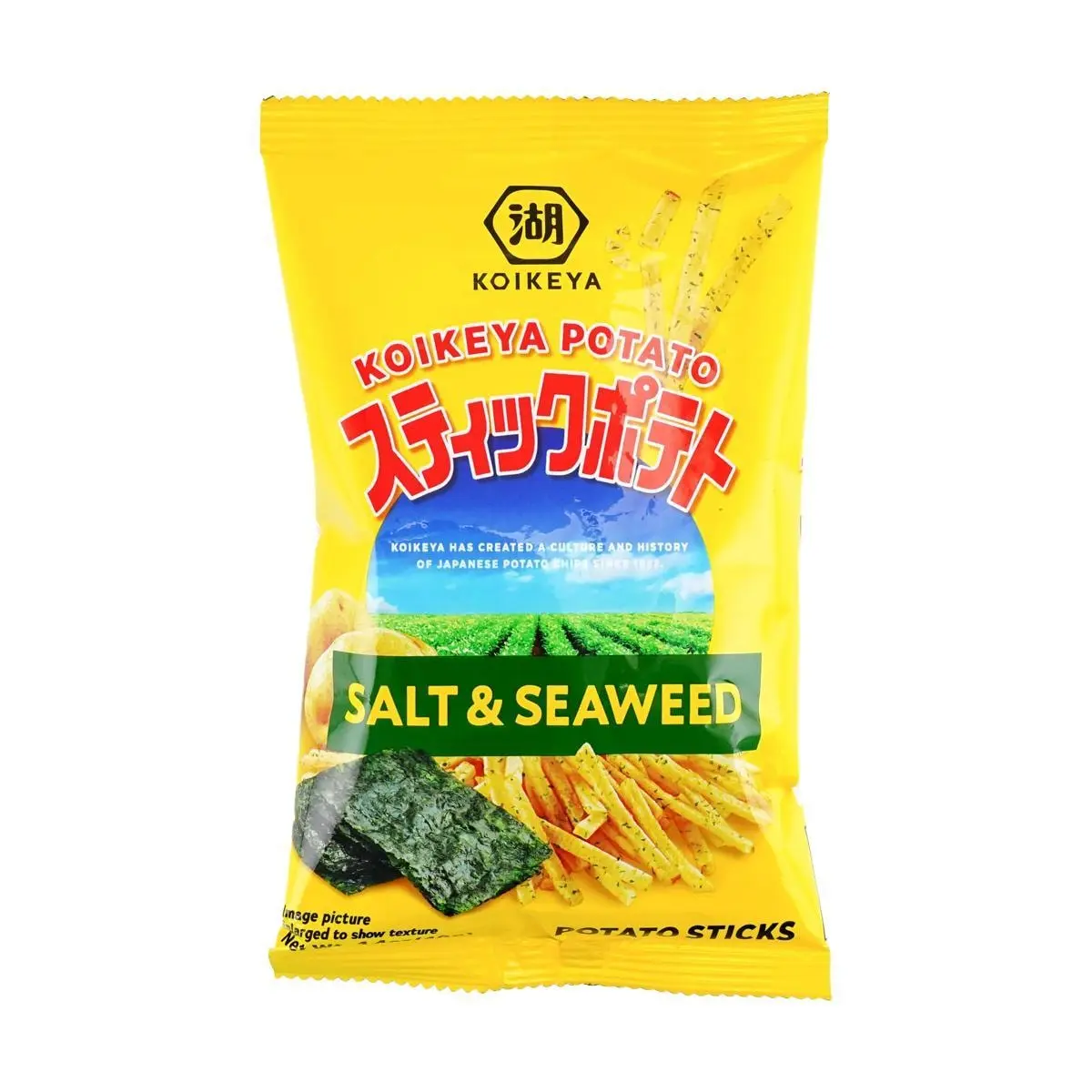 KOIKEYA Potato Chips Seaweed Salt Flavor 40g - Crispy Japanese Snack
