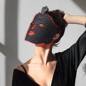1PCS Crown Black Skincare and Skin-Refining Electric Beauty Device, Facial Beauty Machine, Silicone Red Light, Portable Red Light LED Mask, 7-Color LED Light, Improves Skin Problems, Whitens and Reduces Spots