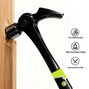 2-in-1 Magic Claw Hammer Magnetic Head & Indexing Rip Claw 16oz Forged Steel for Framing Demolition Woodworking Hard Material High Temperature Forging Easy Nail Removal framing  hammer cabo  contra  impacto