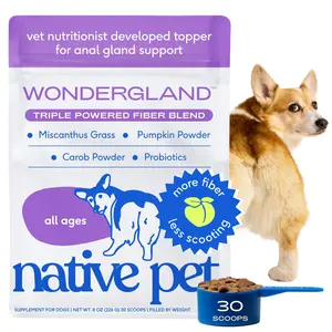 Native Pet WonderGland - Anal Gland Supplement for Dogs - Natural Fiber Powered Topper for Anal Gland Support Probiotics
