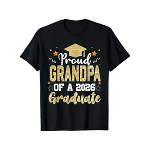 Proud Grandpa of a Class of 2026 Graduate T-Shirt for Fall, Winter, Halloween, Christmas, Thanksgiving, And Veterans Day - Perfect Graduation Gift for Parents, Friends, Family, And Colleagues (Shirt Only)