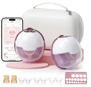 Wearable Electric Breastfeeding Pump, Hands-Free, BPA-Free, Quiet Portable Device for Outdoor-Using Moms