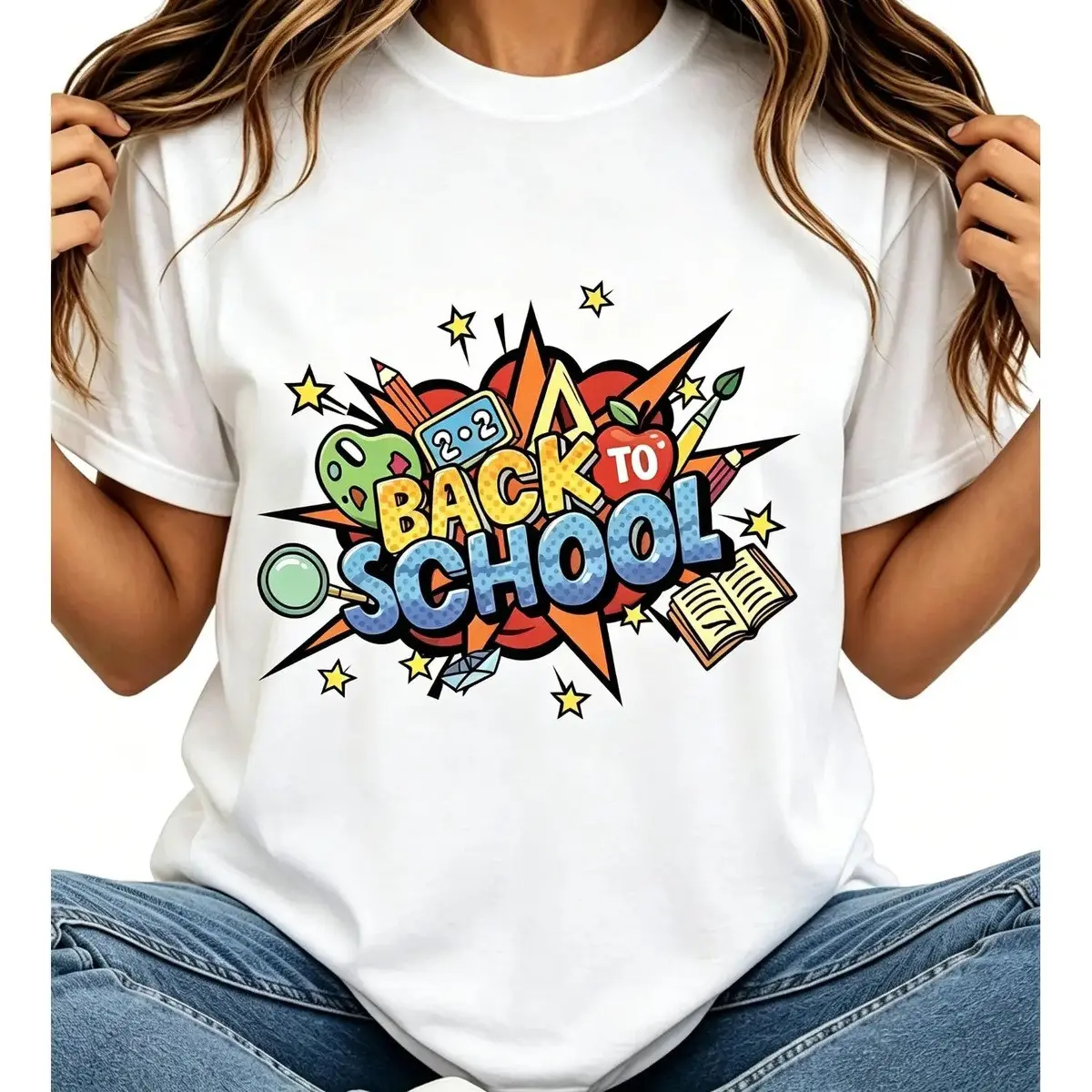 Unisex Short-Sleeve Graphic Tops, Back-to-School Clothes for Teachers & Students, First Day of School Outfit T-Shirts
