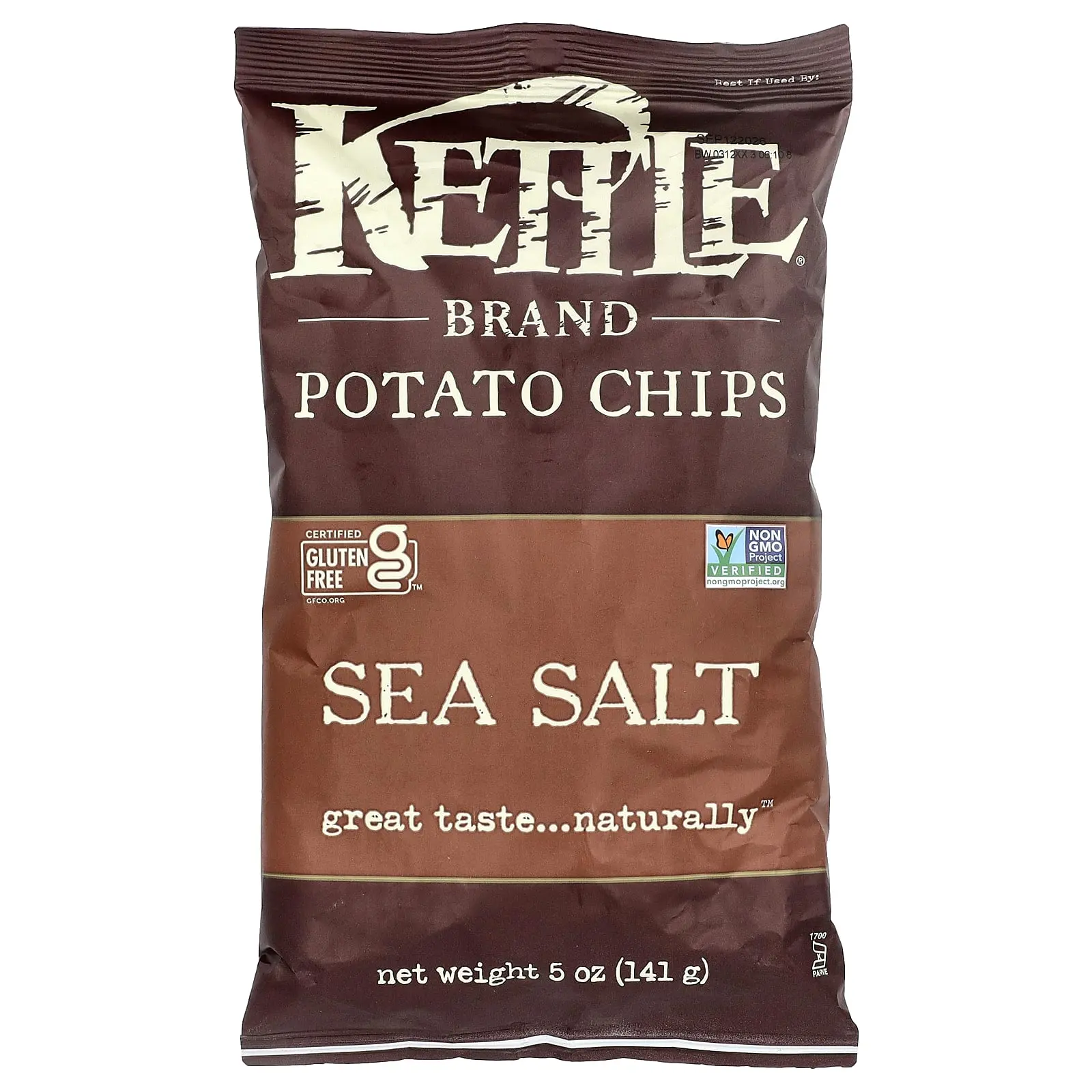 Kettle Foods Potato Chips, Sea Salt, 5 oz (141 g)