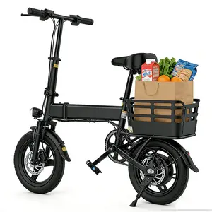 Folding Electric Bicycle 500W Motor, 18MPH Commuter Ebike, 14 Inch Electric bike for Adults, 36V 12Ah Battery, Up to 30 Miles Range, 3 Riding Modes