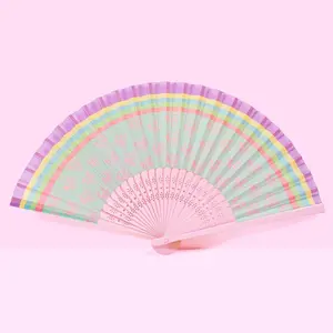 KimChi Chic Beauty Fan - 02 Green Decor Hand Set Matte Pastel Prop
