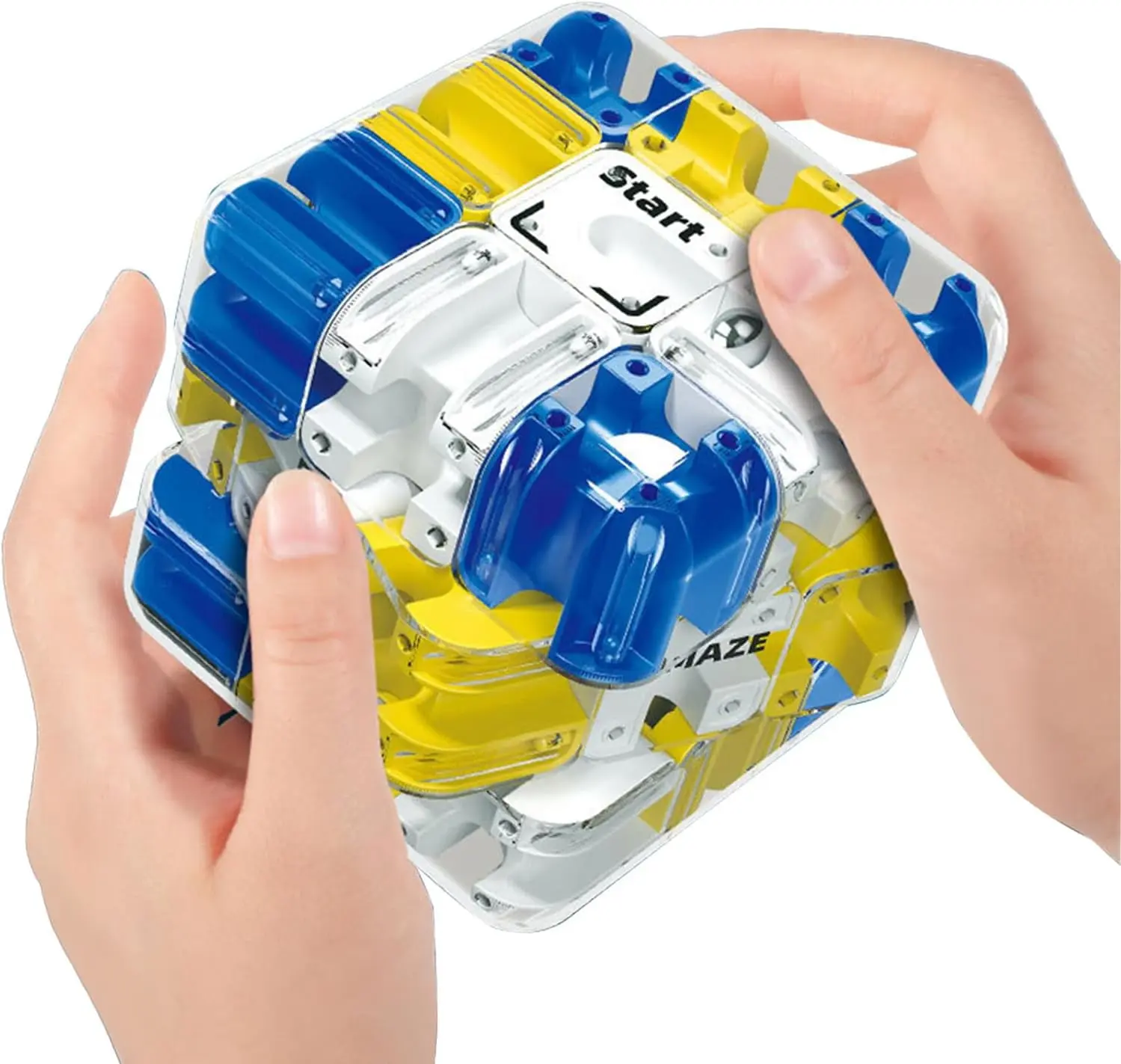 3D Maze Cube Puzzle Ball Toy - Durable Safe Materials, Compact Travel Size, Problem Solving Brain Teaser Fidget Cube for 6-12 Year Olds - Easter Baskets, Birthday Gift for Kids