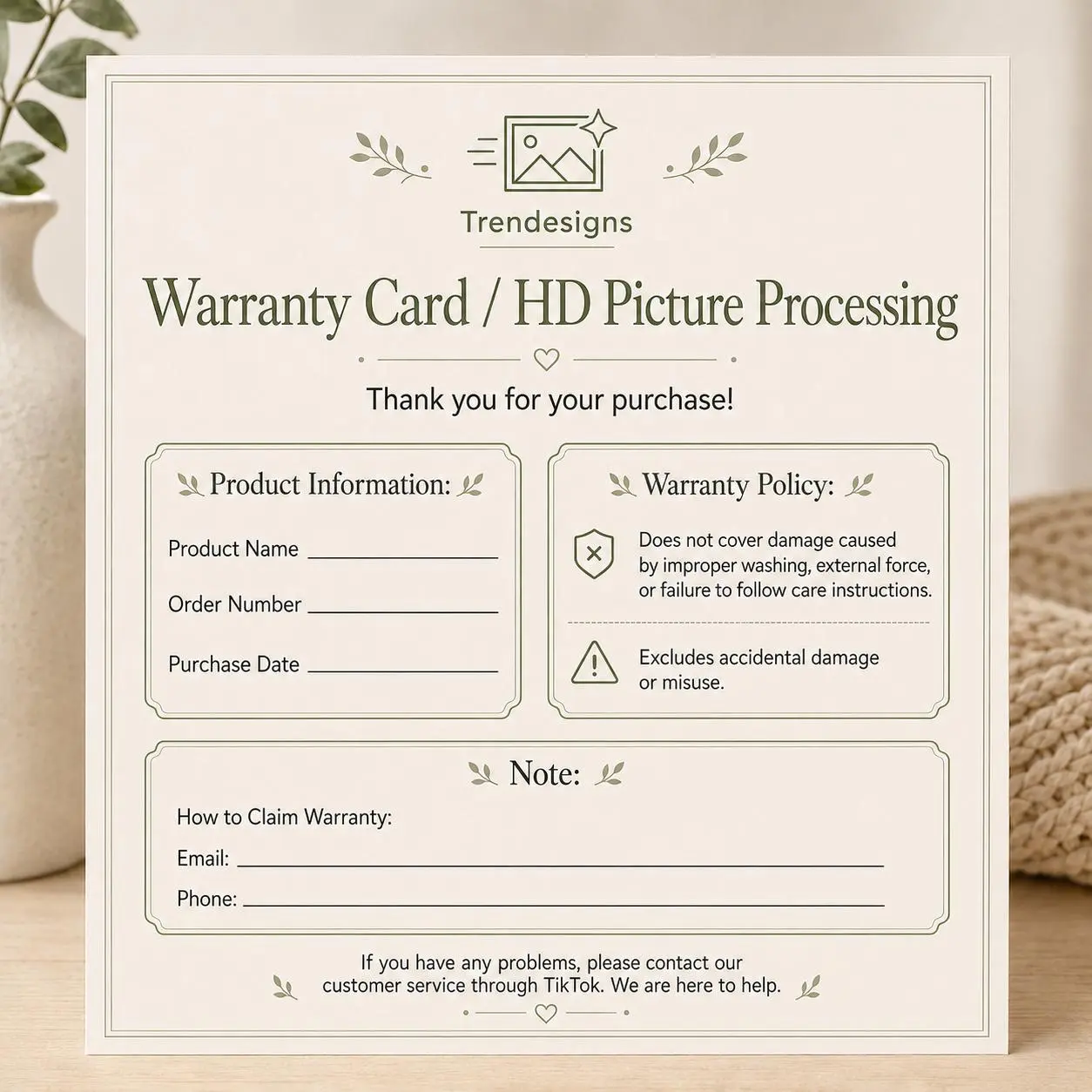 For priority support with packaging, delivery, or product issues, please contact our after-sales service team.