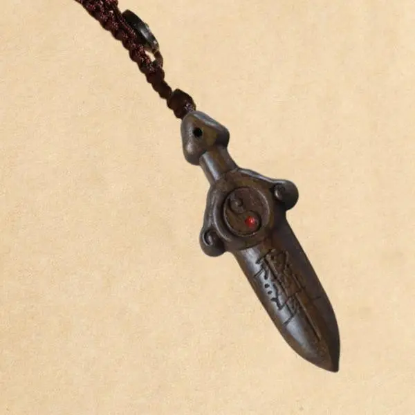 Lightning-Struck Wooden Sword Keychain - Traditional Chinese Feng Shui Decor, Traditional Folk Keychain, Fashion Accessory, Home Ornament, Folk Keychains summerwins