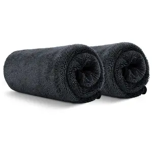 2-Count Shiny Streakless Microfiber Shower Cleaning Cloths – Gray Super Absorbent Reusable Wipes for Bathroom, Car & Home Super Absorbent Microfiber Cleaning Towel new squeegee