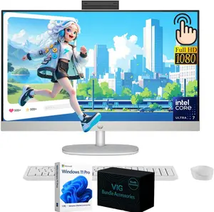 HP 27" Touchscreen All-in-One Desktop Computer, 27 inch FHD Anti-Glare Display, Intel 12-Core Ultra 7-155U, Windows 11 Pro PC for Business and Daily, Adjustable Height, Wi-Fi 6, 32 GB DDR5 | 1 TB SSD