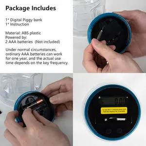 Digital Counting Saving Challenge Coin Bank, Coin Storage Jar , Money Saving Bottle for Boys Girls Gifts,  Money Jar Room Decor,Creative Money Bank.