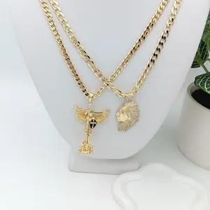 Chains of Men Varied Indian and San Miguel Arcangel Cuban Link Chains High Quality Male Jewelry with Unique Charms