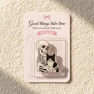 Cute Ghost And Black Cat Phone Grip Kawaii Phone Stand For Spooky Lovers