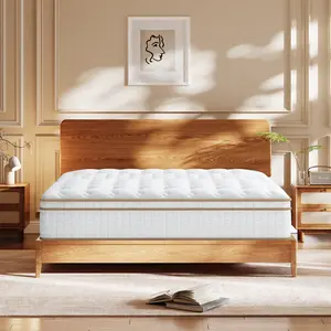 Queen Size 12-Inch Hybrid Boxed Mattress, Memory Foam & Individual Pocket Springs, Medium Firm, Motion Isolation, Pressure Relief, Fiberglass Free, Breathable Knit Cover, Back & Lumbar Support, Ergonomic Design, Hotel-Style Comfort (Clearance Mattresses),