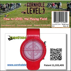Cornhole Level Attachment Tool - Single Pack - Red.CN