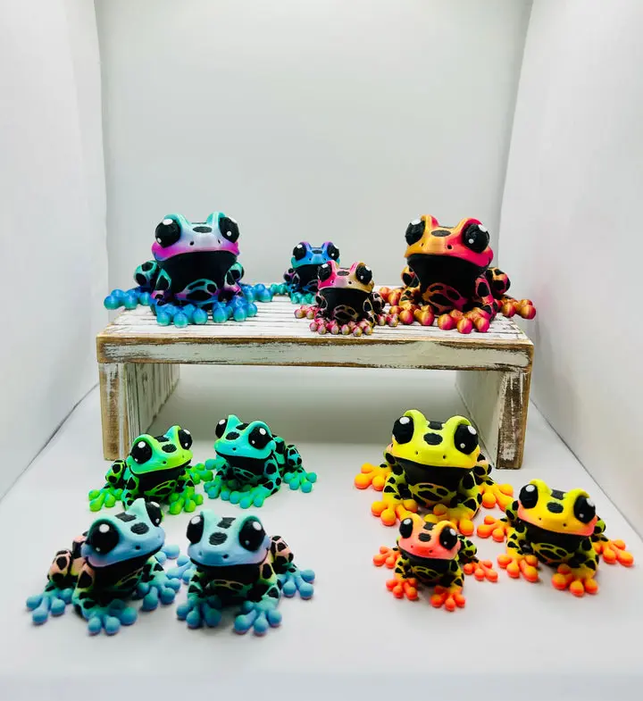 3D Printed Flexi Frogs: Articulated Fidget Toy 3D Printed Flexi Frogs: Articulated Fidget Toy