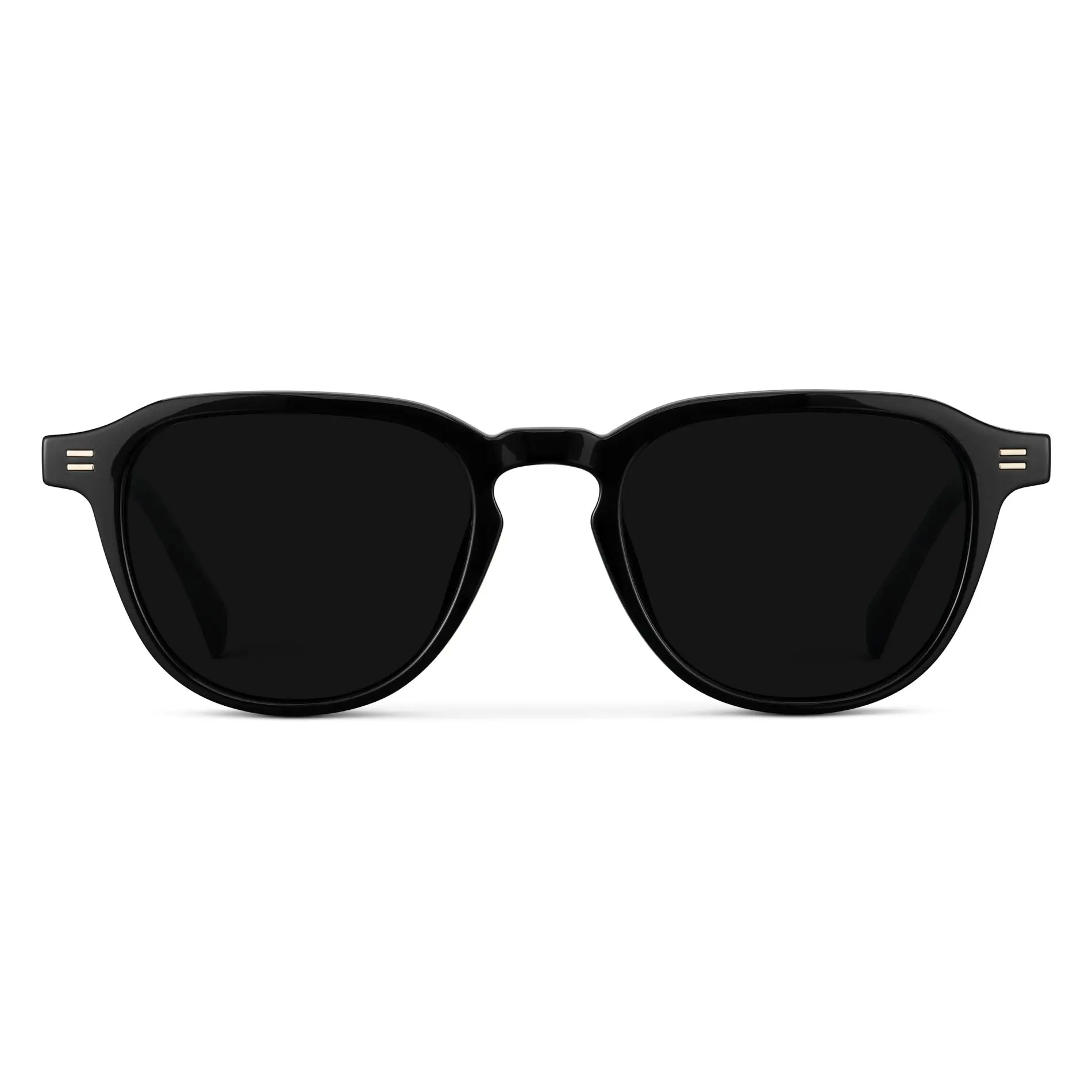 WMP Eyewear Baker Men's Polarized Round Sunglasses - Classic Acetate & TR90 Frame, TAC Lenses, 100% UV Protection, Durable Classic Sunglasses, Classic Sun Glasses, Durable Sunglasses