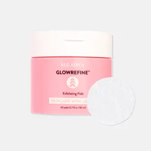 Red Aspen GlowRefine Exfoliating Pads 40 Pads | 3% AHA + 2% PHA + Niacinamide for Glass Skin