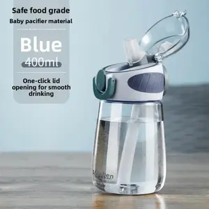 High-Value Summer Straw Cup for Girls, Cute Water Bottle, Portable Vossen On-The-Go Cup, Plastic Kids Water Cup, Student Friendly