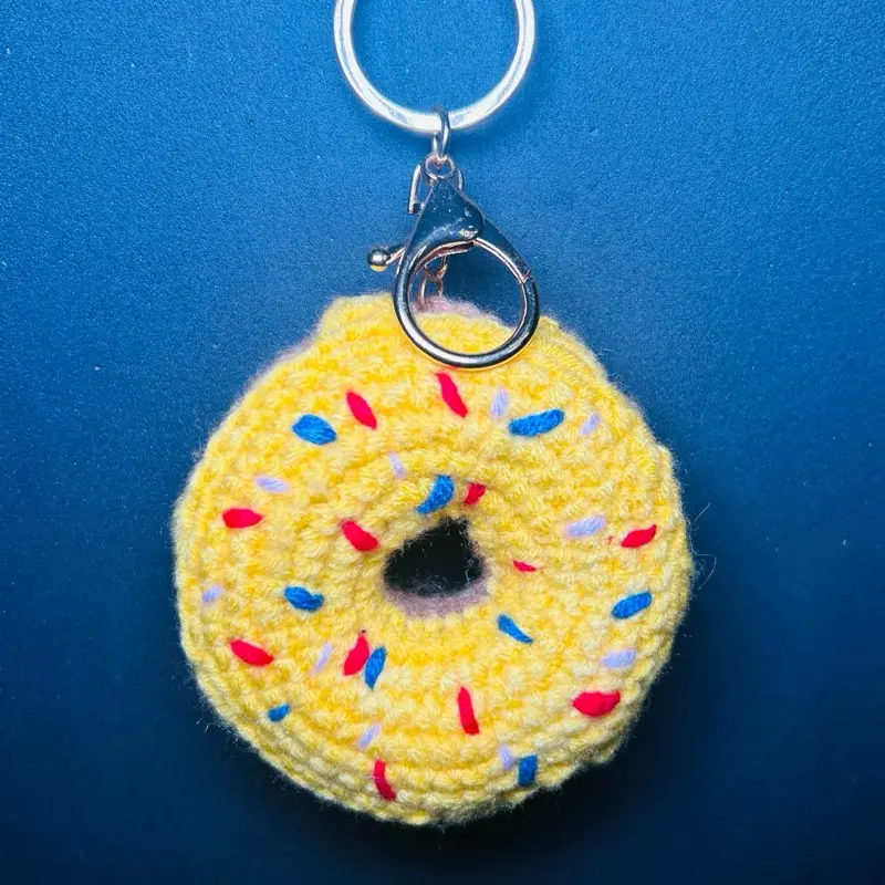 Crochet Donut Keychain