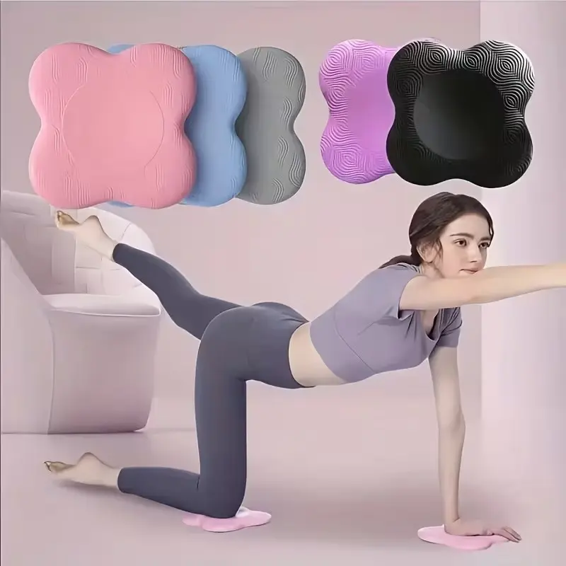 2-Pack Thick Yoga Knee Pads, High Elastic Buffer Mat, Ideal for Pilates, Plank, Ground Exercises, Essential Home Fitness Gear