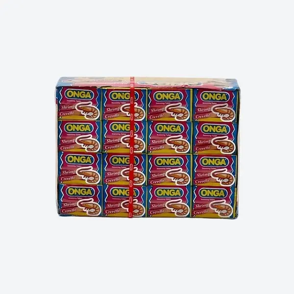Onga Shrimp Crevette Seasoning Cubes | Intense Shrimp Flavor | Versatile for Soups & Stews