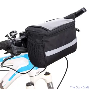 Large Capacity Bike Handlebar Bag with Touchscreen Phone Holder, Waterproof Multi-Pocket Front Bag for Cycling, Commuting, Mountain or Road Bikes, Durable and Hands-Free