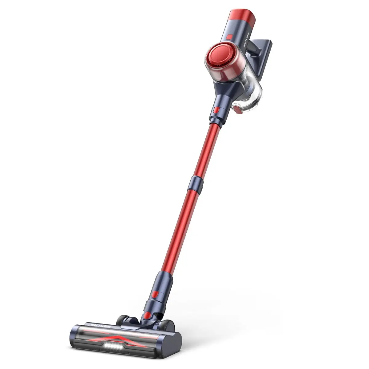 Buture VC50 Red Handheld Cordless Vacuum Cleaner - 450W Motor, HEPA Filters, Compact Shape, 5.82 lbs Lightweight, Touch Screen, 4-5 Hour Recharge Time, Aroma Tablets Compatible, for House Floor Deep Cleaning