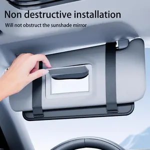 car visor organizer,Multi pocket sunshade storage machine suitable for cars, SUVs, and trucks,Including sunglasses holder,Can hold mobile phones, glasses, credit cards, keys, pens
