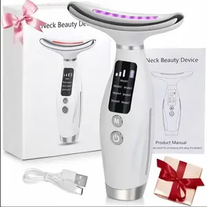 Facial neck massager, anti-wrapping facial massager, 7modes, rechargeable USB facial lifting anti-aging device, Facial Beauty Instrument, perfect gift for Mother's Day, ideal for 10 holidays