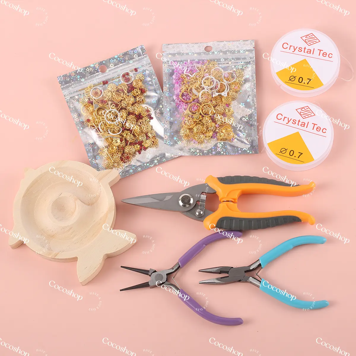 #CocoShop DIY Kits & Tools -- DIY Newbie Jewelry Bracelet Keychain Craft Making