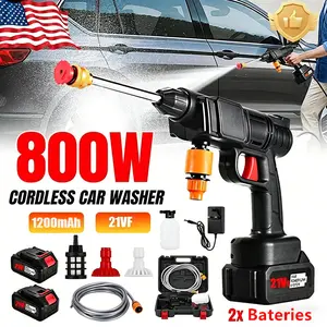 Cordless Electric High Pressure Water Spray Gun, Portable Car Washer and Cleaner Tool, Lightweight & Powerful for Vehicles, Gardens, Patios, and Outdoor Cleaning Washing