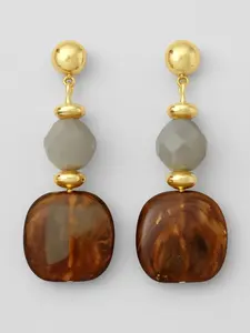 Neutral Style Stud Earrings, Women's Vintage Beaded Dangle Earrings, Fashion Turtle Shell Jewelry, Perfect Gift for Her