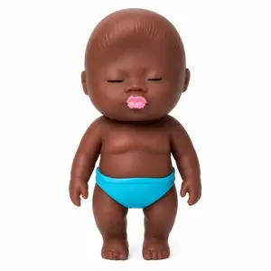 Mini Baby Doll Toy, Cute Sleeping Baby Figure with Pacifier, Pocket Size Doll for Kids, Collectible Toy, Birthday Party Gift