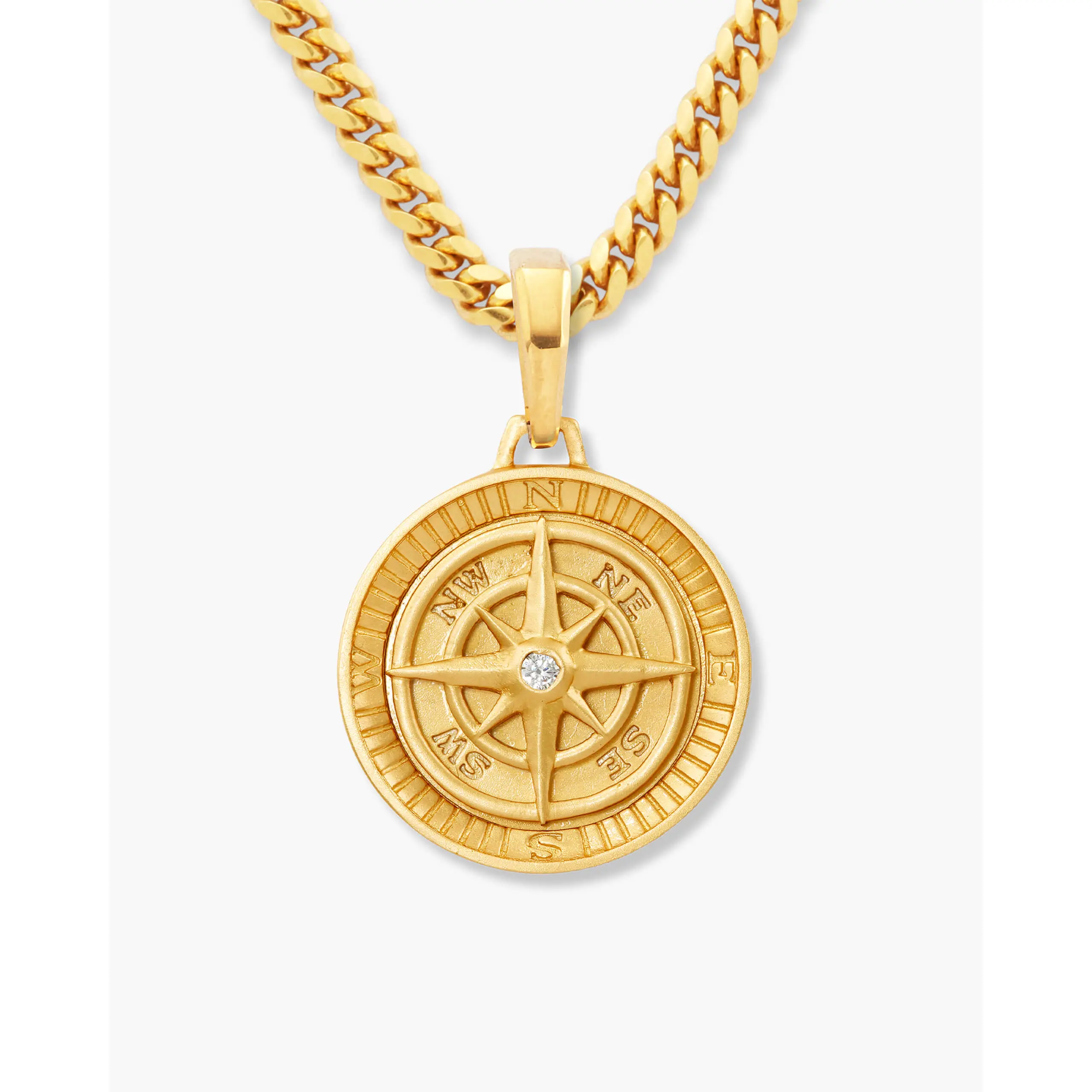 JAXXON Compass Pendant Gold - Pendant Only