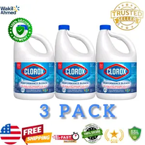 Clorox Performance Bleach 3 Pack 121 fl oz Each Concentrated Disinfectant Cleaning Household Cleaner