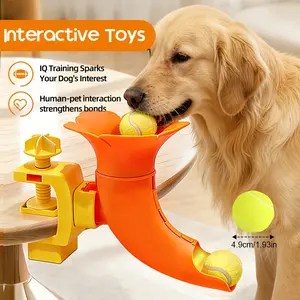 Campsis Vine Interactive Dog Puzzle Toy - A Manual Ball Launcher That Allows You to Adjust The Difficulty Level to Help Alleviate Boredom And Anxiety, Featuring a Fun Mini Ball for Scent And Chase Activities, Without Battery