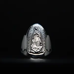 925 Silver Virgin de Guadalupe #2 Ring Size 7, Adults, Faith Symbol
